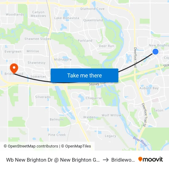 Wb  New Brighton Dr @ New Brighton Gd SE to Bridlewood map