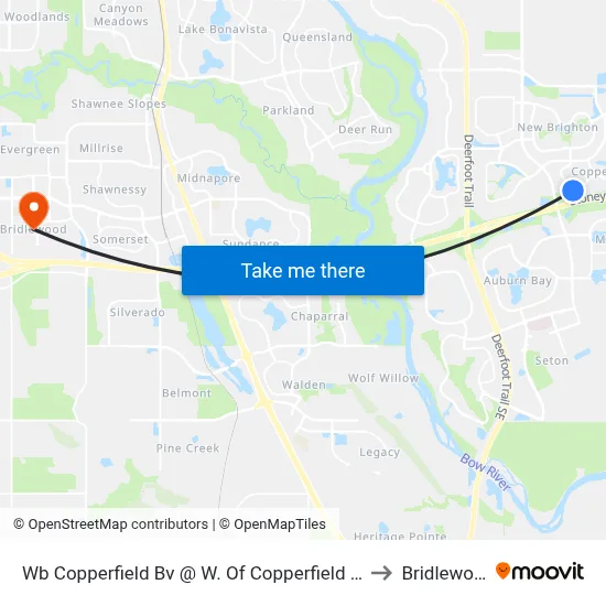 Wb Copperfield Bv @ W. Of Copperfield Cr SE to Bridlewood map