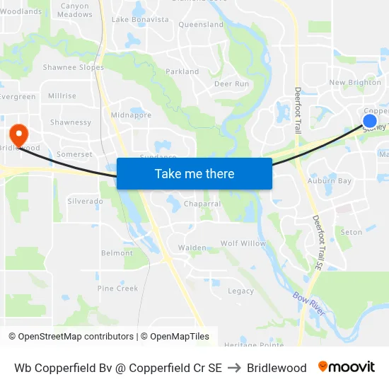 Wb Copperfield Bv @ Copperfield Cr SE to Bridlewood map