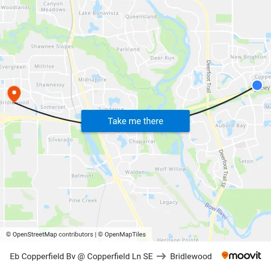 Eb Copperfield Bv @ Copperfield Ln SE to Bridlewood map