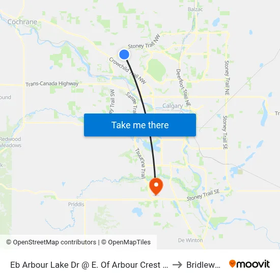 Eb Arbour Lake Dr @ E. Of Arbour Crest Dr NW to Bridlewood map