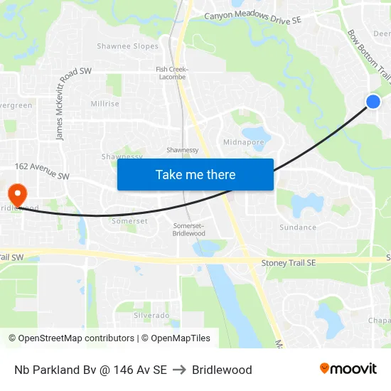 Nb Parkland Bv @ 146 Av SE to Bridlewood map
