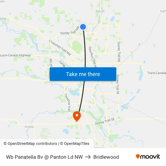 Wb Panatella Bv @ Panton Ld NW to Bridlewood map