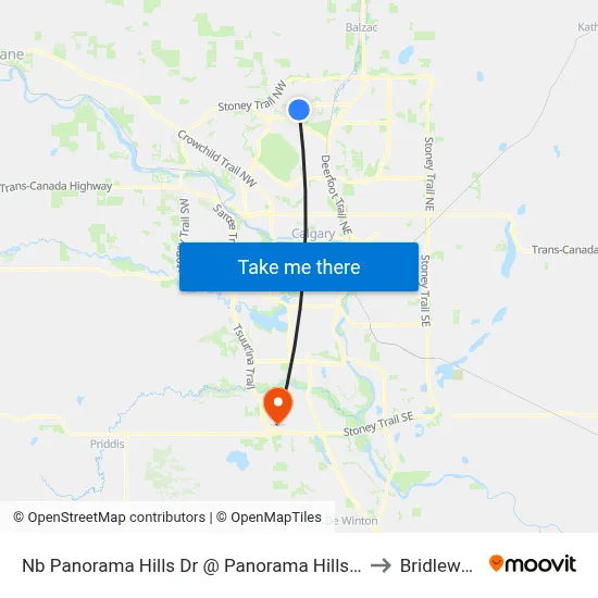 Nb Panorama Hills Dr @ Panorama Hills Ga NW to Bridlewood map