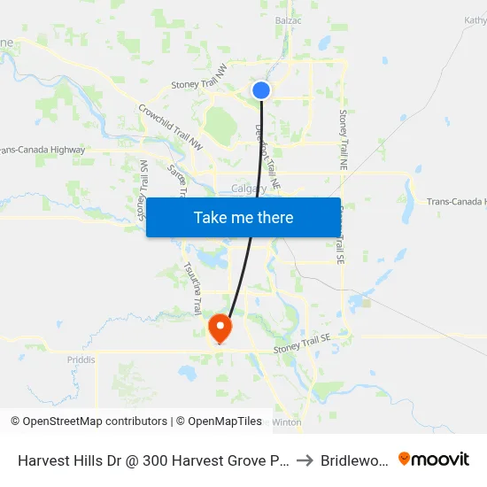 Harvest Hills Dr @ 300 Harvest Grove Pl NE to Bridlewood map