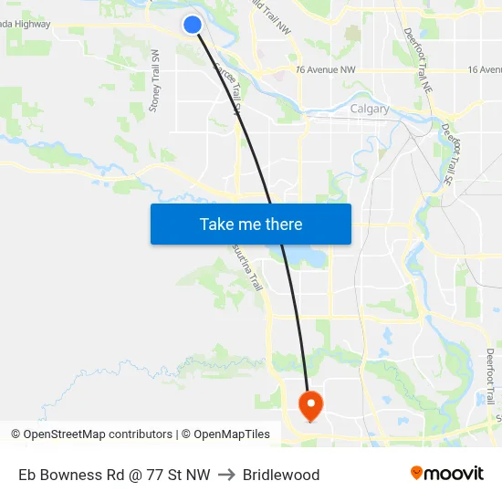 Eb Bowness Rd @ 77 St NW to Bridlewood map