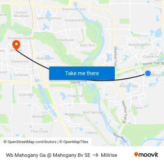 Wb Mahogany Ga @ Mahogany Bv SE to Millrise map