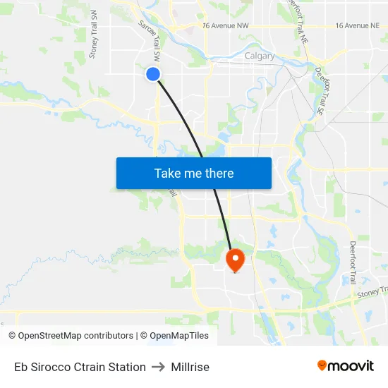 Eb Sirocco Ctrain Station to Millrise map