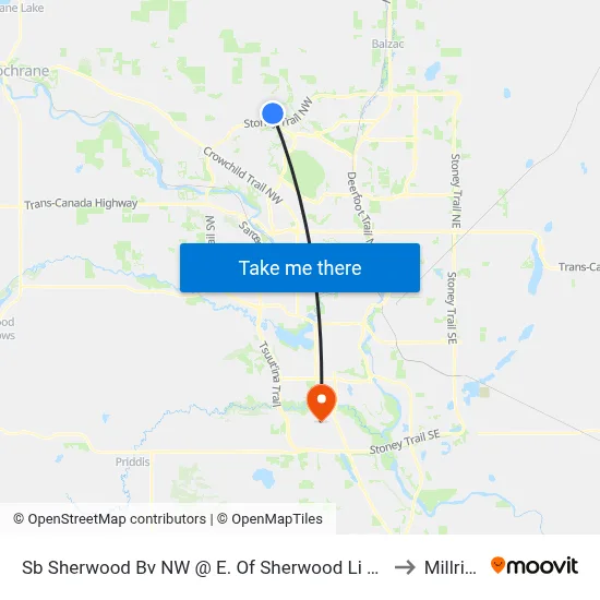 Sb  Sherwood Bv NW @ E. Of Sherwood Li NW to Millrise map