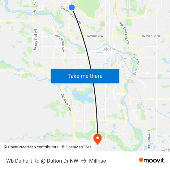 Wb Dalhart Rd @ Dalton Dr NW to Millrise map
