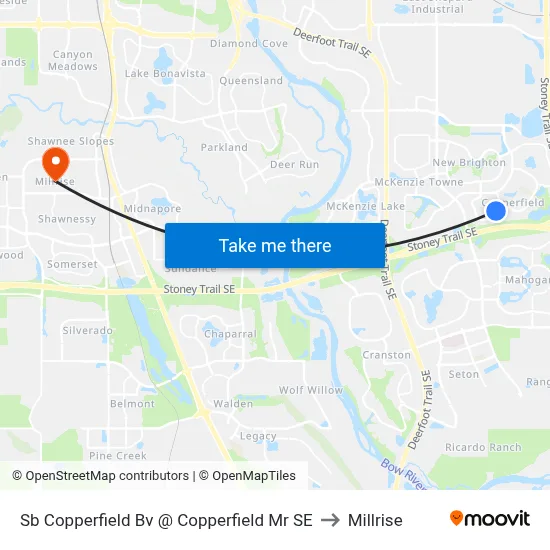 Sb Copperfield Bv @ Copperfield Mr SE to Millrise map