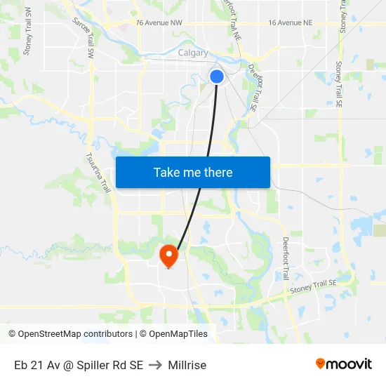 Eb 21 Av @ Spiller Rd SE to Millrise map