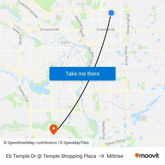 Eb Temple Dr @ Temple Shopping Plaza to Millrise map