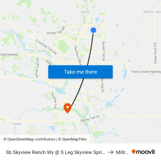 Sb Skyview Ranch Wy @ S Leg Skyview Springs Gd NE to Millrise map