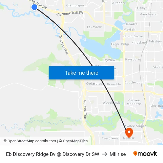 Eb Discovery Ridge Bv @ Discovery Dr SW to Millrise map
