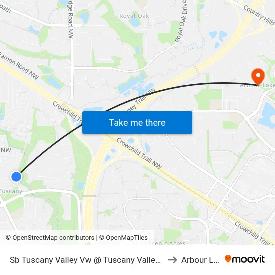 Sb Tuscany Valley Vw @ Tuscany  Valley Ga NW to Arbour Lake map