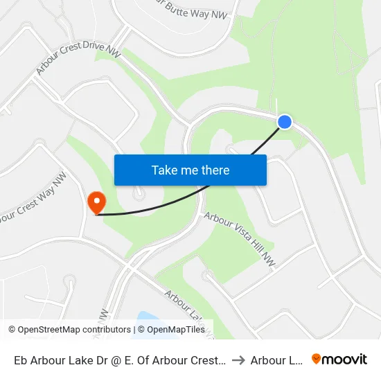 Eb Arbour Lake Dr @ E. Of Arbour Crest Dr NW to Arbour Lake map