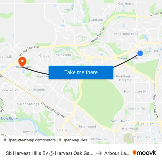 Sb Harvest Hills Bv @ Harvest Oak Ga NE to Arbour Lake map