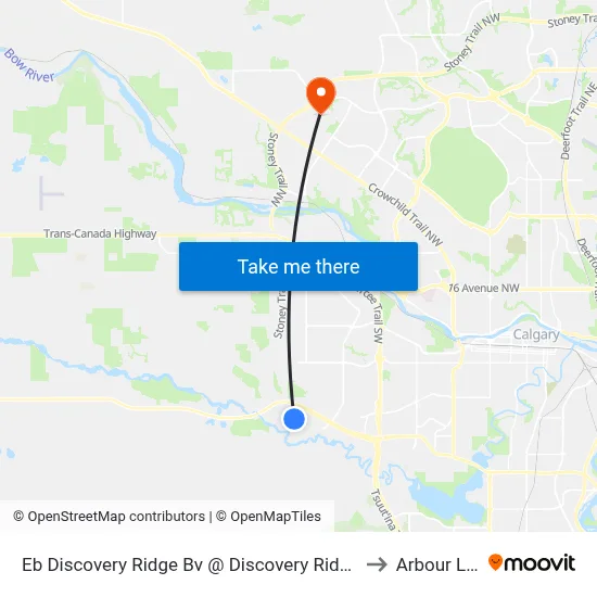 Eb Discovery Ridge Bv @ Discovery Ridge Mr SW to Arbour Lake map