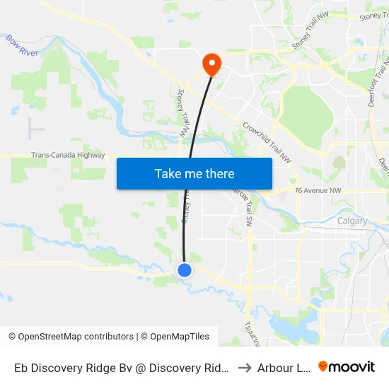 Eb Discovery Ridge Bv @ Discovery Ridge Ci SW to Arbour Lake map