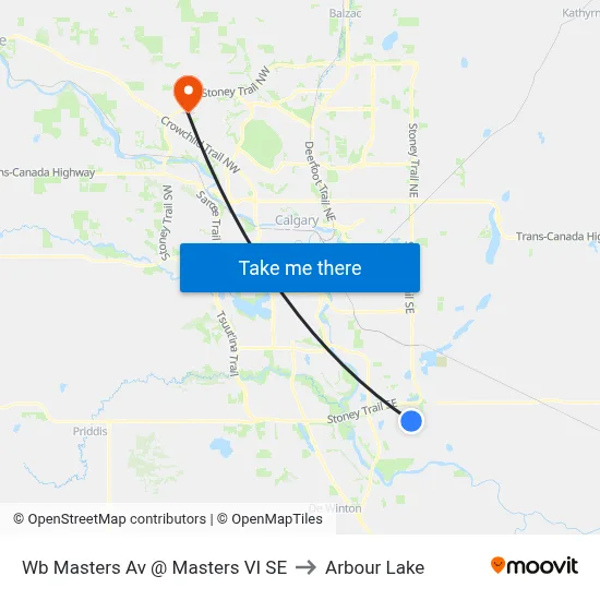 Wb Masters Av @ Masters VI SE to Arbour Lake map