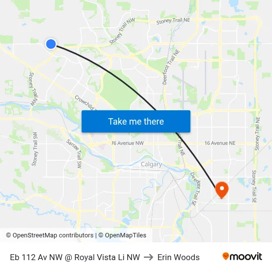 Eb 112 Av NW @ Royal Vista Li NW to Erin Woods map