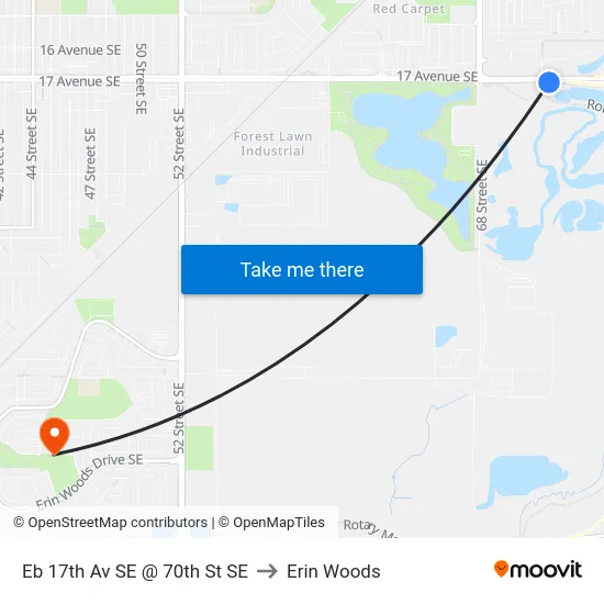 Eb 17th Av SE @ 70th St SE to Erin Woods map
