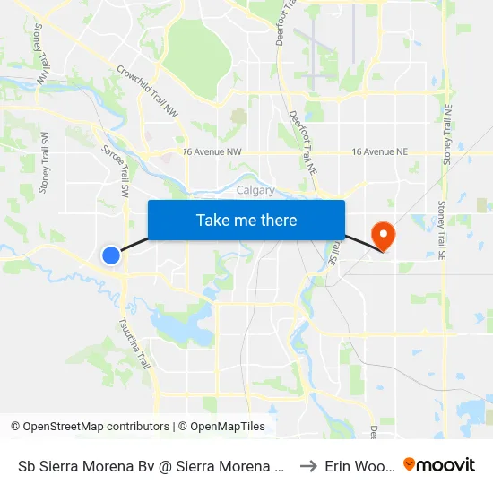 Sb Sierra Morena Bv @ Sierra Morena Ci SW to Erin Woods map