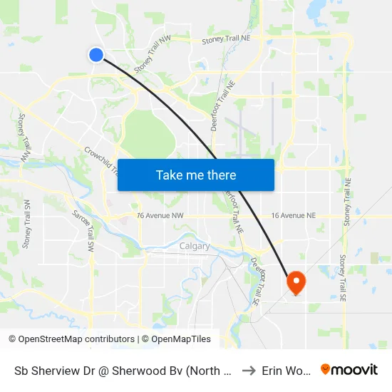 Sb Sherview Dr @ Sherwood Bv (North Leg) NW to Erin Woods map