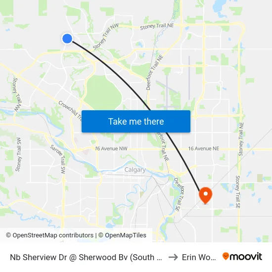 Nb Sherview Dr @ Sherwood Bv (South Leg) NW to Erin Woods map