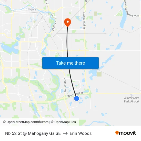 Nb 52 St @ Mahogany Ga SE to Erin Woods map