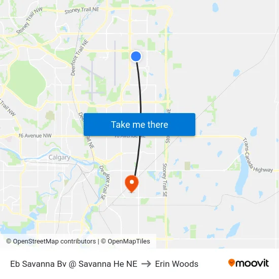 Eb Savanna Bv @ Savanna He NE to Erin Woods map