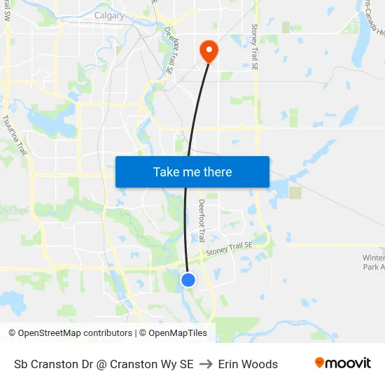 Sb Cranston Dr @ Cranston Wy SE to Erin Woods map