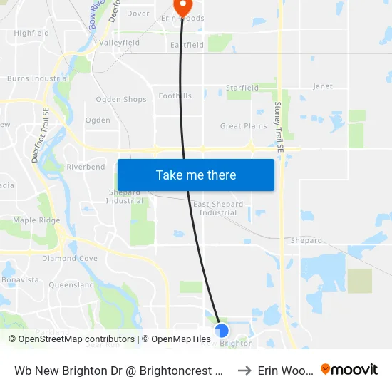 Wb New Brighton Dr @ Brightoncrest Mr SE to Erin Woods map
