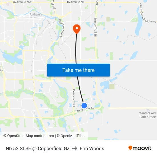 Nb 52 St SE @ Copperfield Ga to Erin Woods map