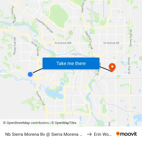 Nb Sierra Morena Bv @ Sierra Morena Pa SW to Erin Woods map