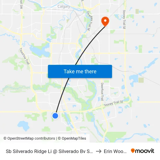 Sb Silverado Ridge Li @ Silverado Bv SW to Erin Woods map