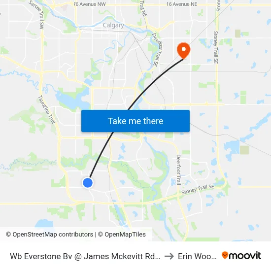 Wb Everstone Bv @ James Mckevitt Rd SW to Erin Woods map