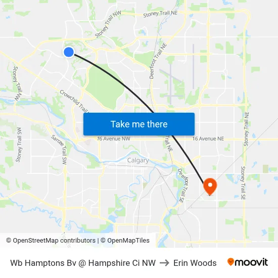 Wb Hamptons Bv @ Hampshire Ci NW to Erin Woods map