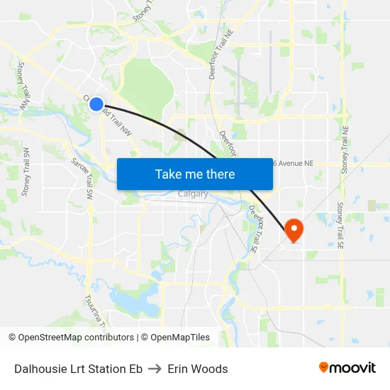 Dalhousie Lrt Station Eb to Erin Woods map