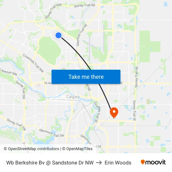 Wb Berkshire Bv @ Sandstone Dr NW to Erin Woods map