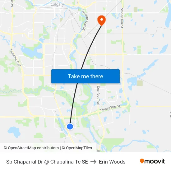 Sb Chaparral Dr @ Chapalina Tc SE to Erin Woods map