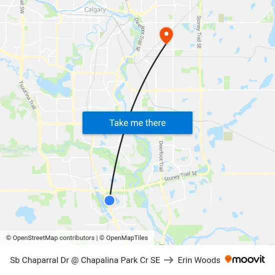 Sb Chaparral Dr @ Chapalina Park Cr SE to Erin Woods map