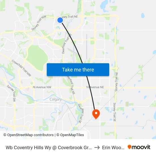 Wb Coventry Hills Wy @ Coverbrook Gr NE to Erin Woods map