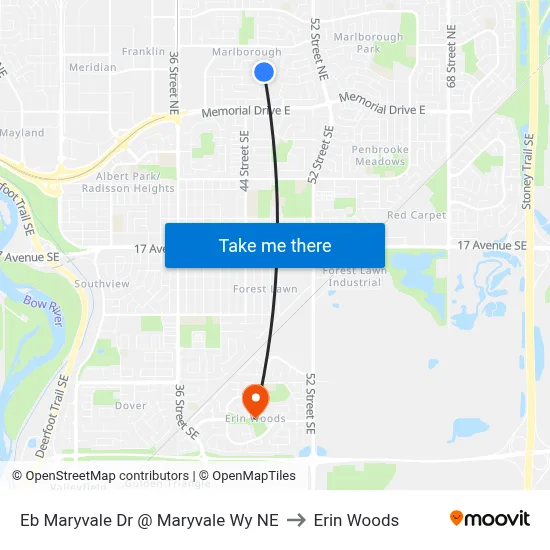 Eb Maryvale Dr @ Maryvale Wy NE to Erin Woods map