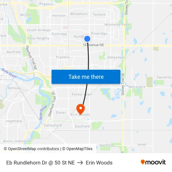 Eb Rundlehorn Dr @ 50 St NE to Erin Woods map