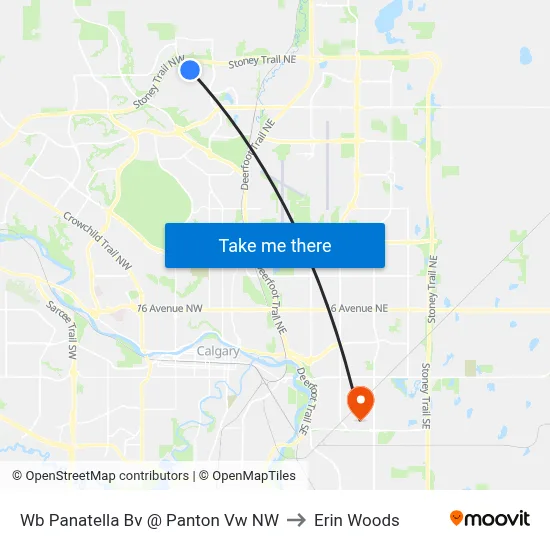 Wb Panatella Bv @ Panton Vw NW to Erin Woods map