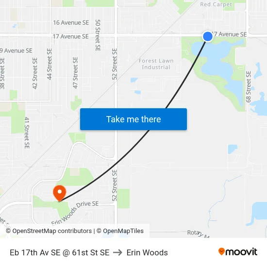 Eb 17th Av SE @ 61st St SE to Erin Woods map