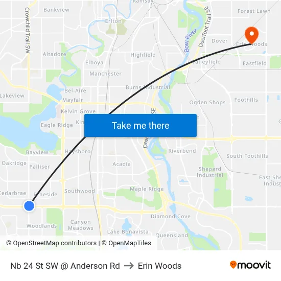 Nb 24 St SW @ Anderson Rd to Erin Woods map
