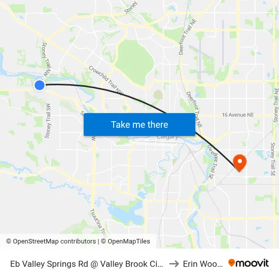 Eb Valley Springs Rd @ Valley Brook Ci NW to Erin Woods map